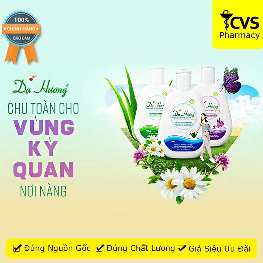 Dung dịch vệ sinh phụ nữ Dạ Hương - sạch nhẹ, khử mùi hôi, bảo vệ vùng kín - cvspharmacy