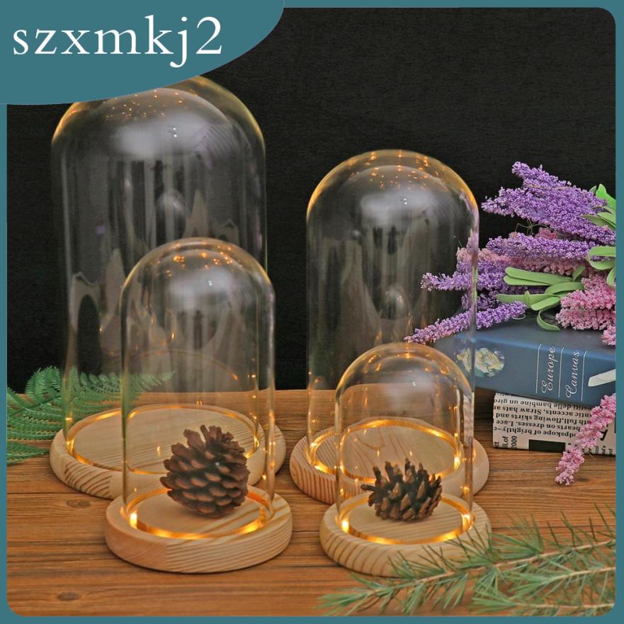 Cutest Mini Clear Glass Hemisphere Cloche Cover Dome Cabochon With Cork 10x25cm