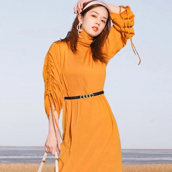 Đai váy thắt lưng nữ Nutushop kiểu dáng thời trang cá tính chất liệu da thật bản nhỏ hàng cao cấp NT293