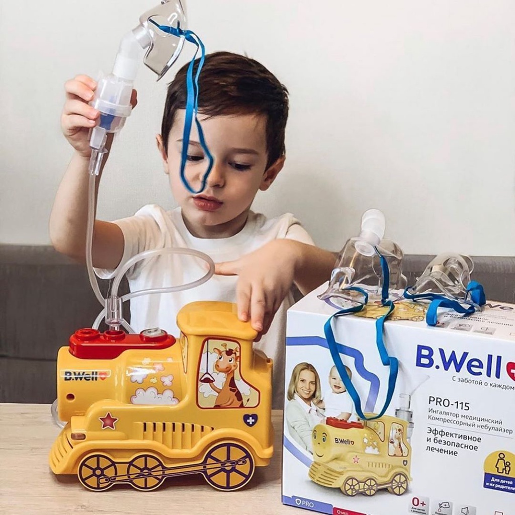 Máy xông khí dung cho bé BWELL PRO115 -Máy xông mũi họng B.well Pro-115 – Thụy Sĩ – Chính hãng