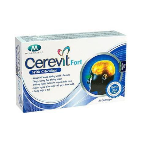 Cerevit fort Viên uống GIÚP TĂNG CƯỜNG LƯU THÔNG MÁU ,BỔ NÃO cung cấp dưỡng chất cho não