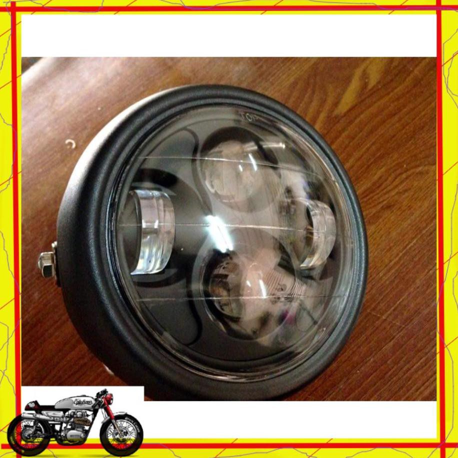 GÁO ĐÈN TRÒN - Đèn pha Led 4 cầu bi, Chuyên dùng độ xe cafe racer , classic, win độ, honda  67, gn125  TRACKER SHOP