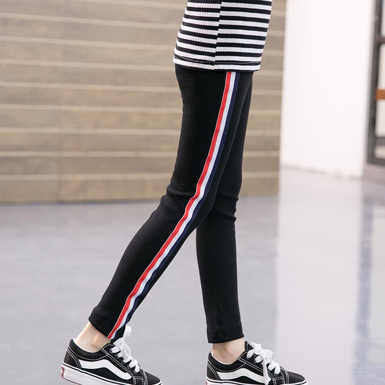Quần Legging kẻ sọc cho bé gái kiểu dáng xinh xắn Beeshop D20080