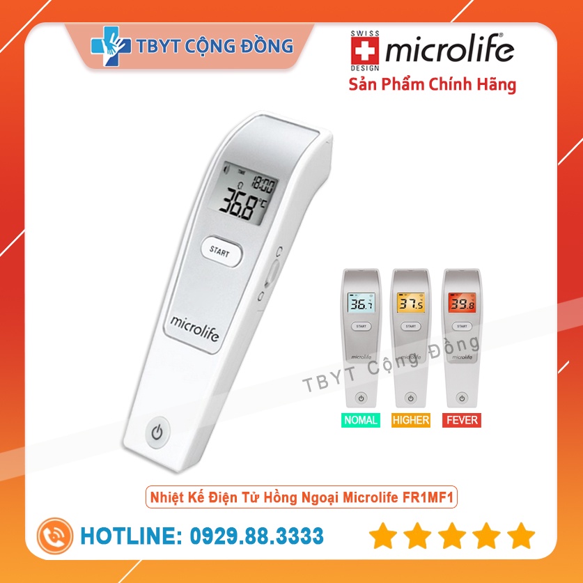 Nhiệt kế hồng ngoại đo trán Microlife FR1MF1 Thụy Sỹ (BH 2 Năm)