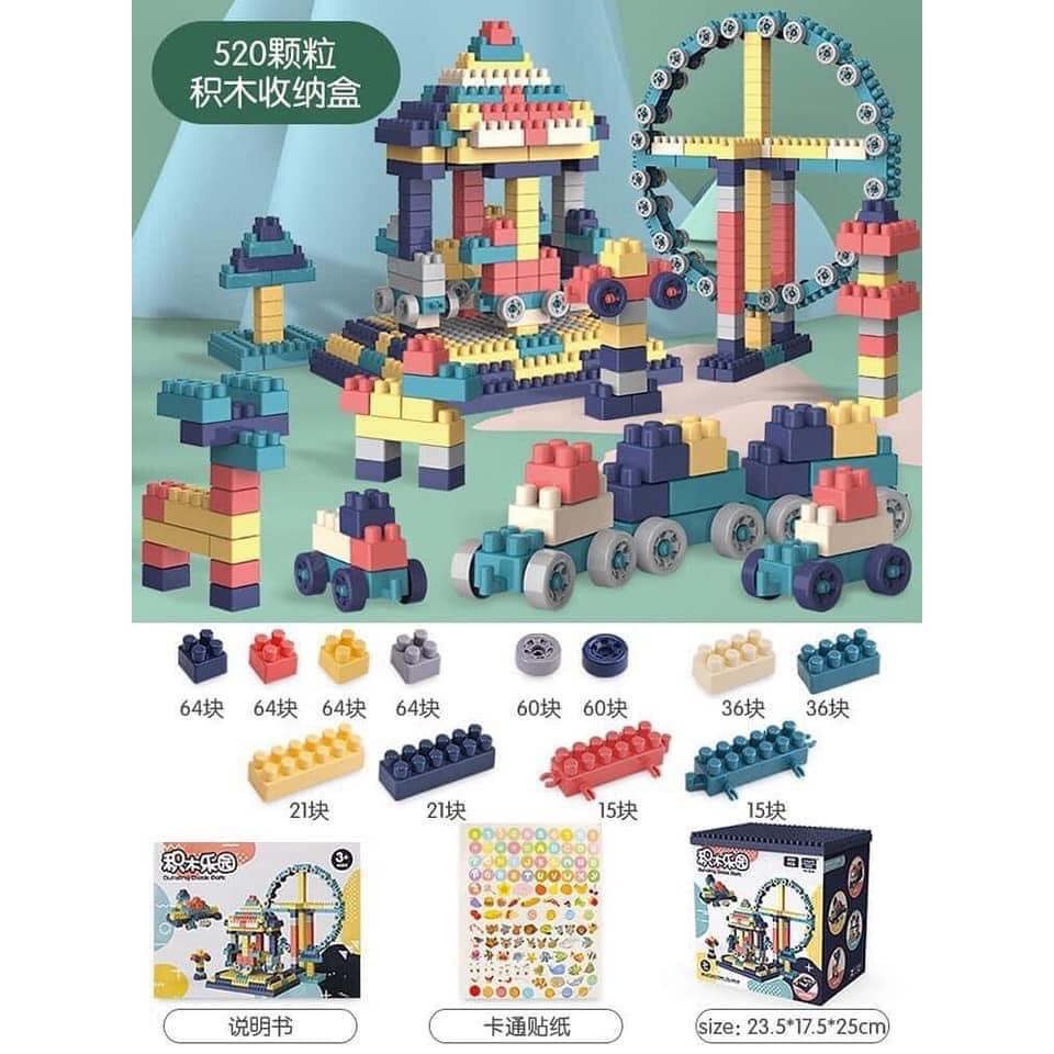 Bộ Lego 520 chi tiết cho bé từ 3 tuổi trở lên (ảnh thật)