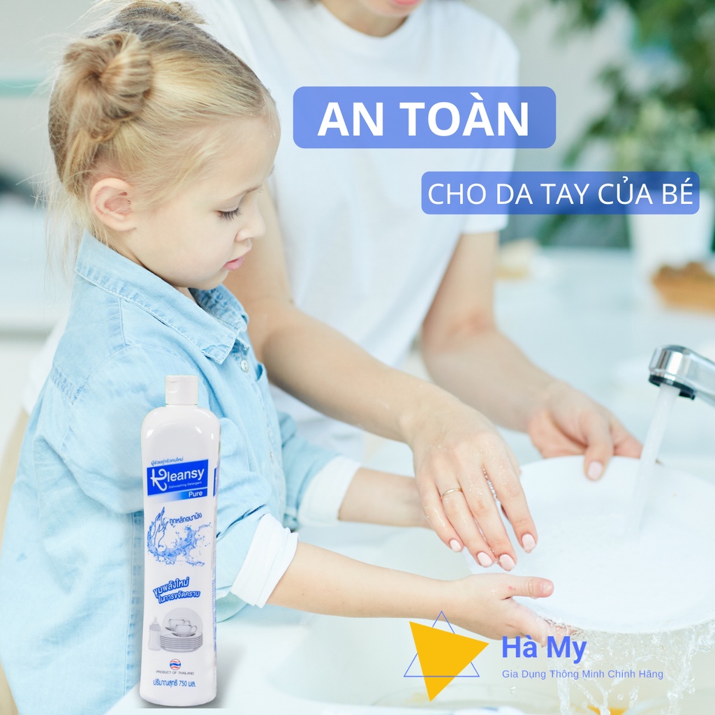Nước Rửa Chén,Bát Thái Lan Kleansy 750Ml Chính Hãng Không Mùi, An Toàn Cho Da Tay,Có Thể Rửa Được Bình Sữa Trẻ Em