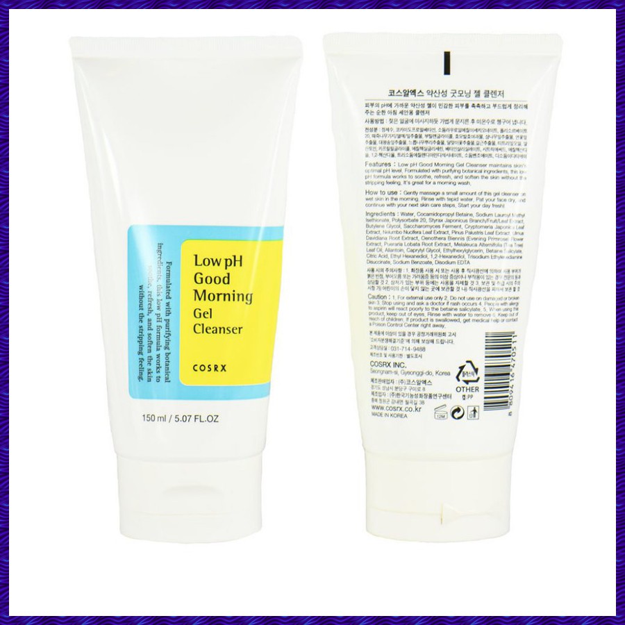 Sữa Rửa Mặt Cosrx Low PH Good Morning Gel Cleanser - 150ml