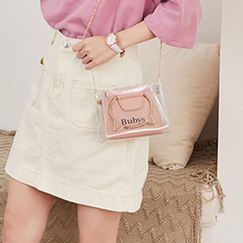 Túi Đeo Chéo Trong Suốt Nhỏ Nhắn Dễ Thương Thời Trang Đi Biển Cho Nữ