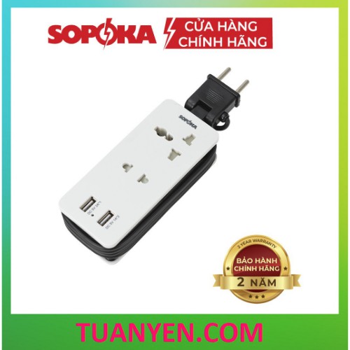 Ổ cắm điện thông minh SOPOKA Q2U Q4U tích hợp cổng USB tiện lợi