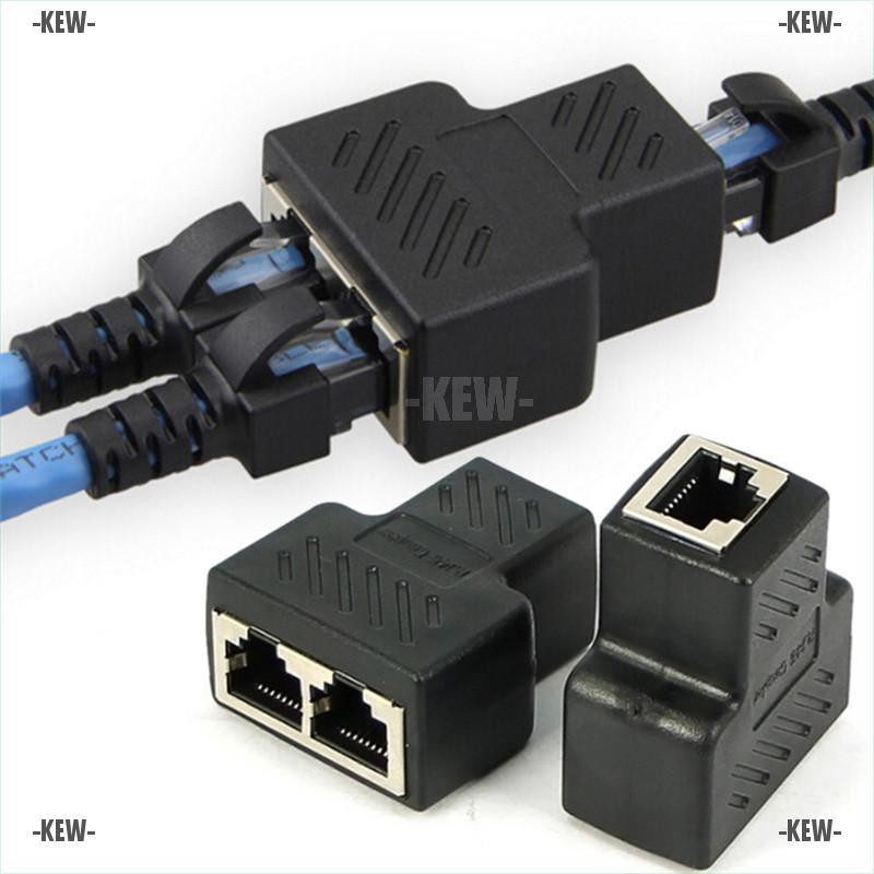KEW ❤ 1 To 2 Ways RJ45 LAN Ethernet Network Cable Female Splitter Connector Adapters | BigBuy360 - bigbuy360.vn