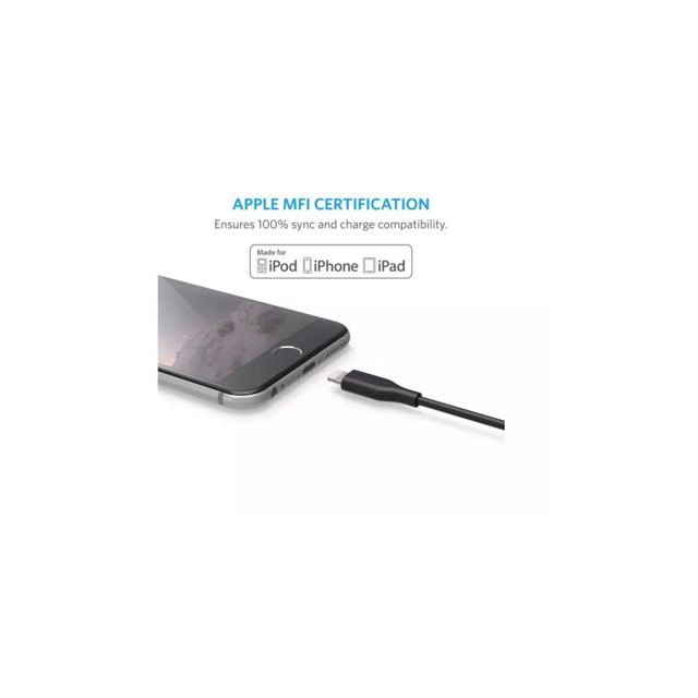 Cáp Lightning Anker Powerline Cho Iphone/Ipad (Đen-3m) A8113012