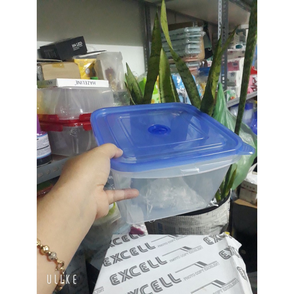 HỘP NHỰA ĐỰNG THỰC PHẨM vuông 3200ML NẤP DẺO CÓ NÚT THOÁT HƠI