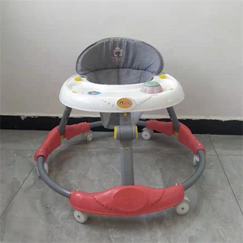 Xe đi bộ trẻ em học tập mới có thể gập lại chống ngã, lật chân hình chữ O ngồi ghế ăn cộng với cao