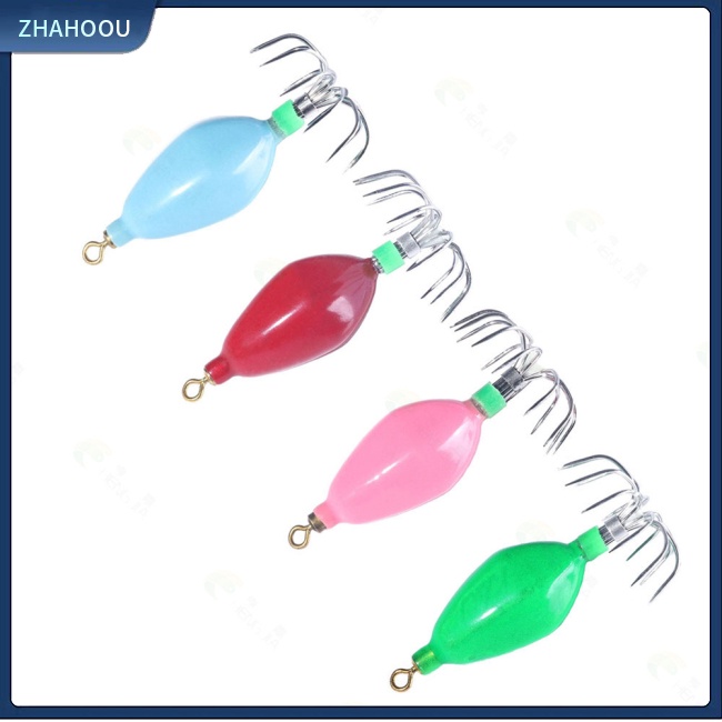 ☃Nhà☃ Mồi Câu Cá Nhân Tạo Hình Con Mực Phát Sáng Trọng Lượng Nhẹ 50.6g