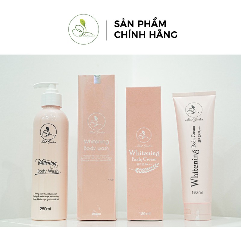 Kem dưỡng trắng da toàn thân MiniGarden Whitening Body Cream SPF 25 PA ++ 180ml