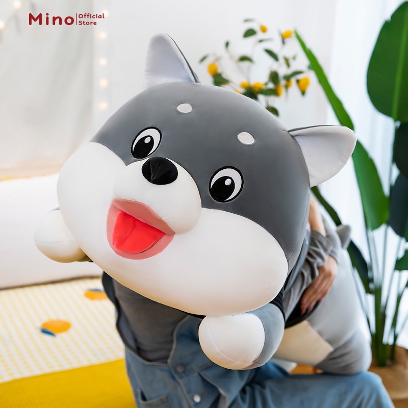 Gấu Bông To Khổng Lồ Giá Rẻ Cute Husky Black Love MINO STORE TH89