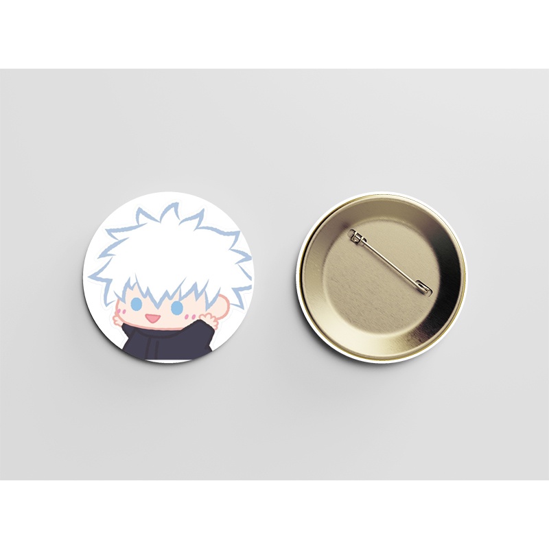 Huy hiệu cài áo IN HÌNH JUJUTSU KAISEN VER TẬP THỂ DỤC anime chibi dễ thương tiện lợi