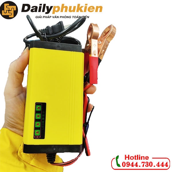 Bộ sạc bình acquy 12v 2A thông minh, tự động ngắt khi sạc đầy