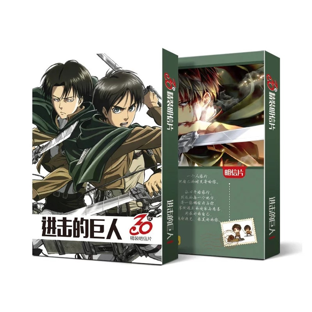 EPOCH Set 30 Tấm Bưu Thiếp Phong Cách Anime Attack On Titan