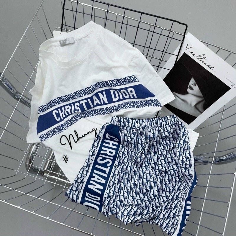 SET BỘ ĐÙI DIOR CHẤT THUN COTTON ĐẸP FREE SIZE 40kg-55kg