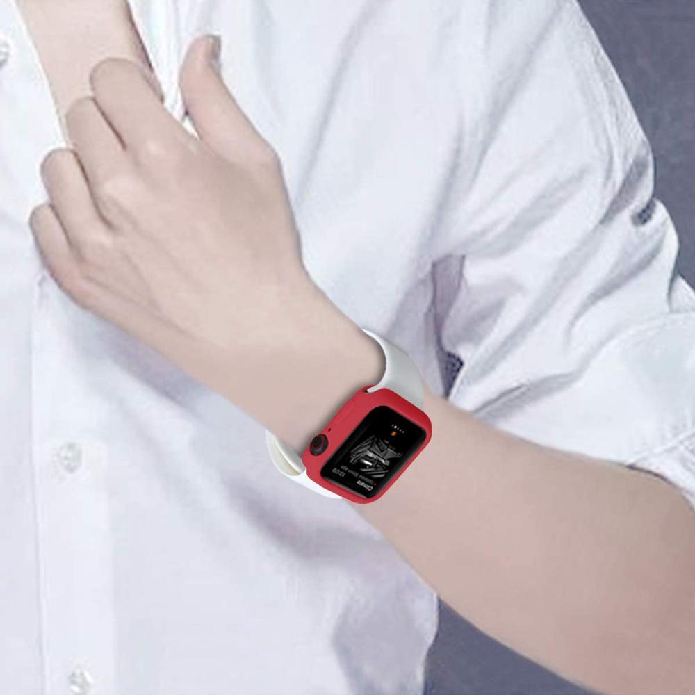 Ốp silicone mềm bảo vệ màn hình đồng hồ Apple Watch 7 6 SE 5 4 3 2 1 41MM 45MM 40MM 44MM