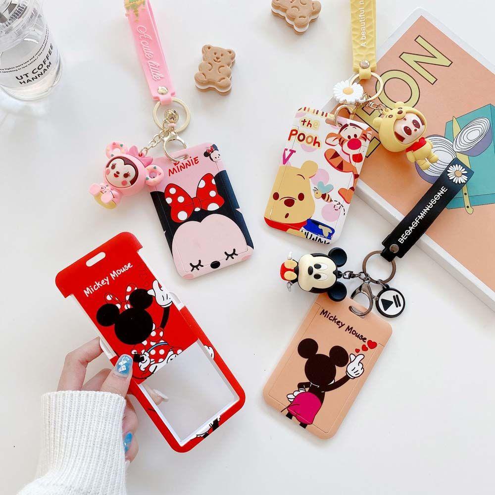 Ví Đựng Thẻ ID / Thẻ Ngân Hàng / Thẻ Ngân Hàng Có Móc Khóa Hình Gấu Hoạt Hình 3D