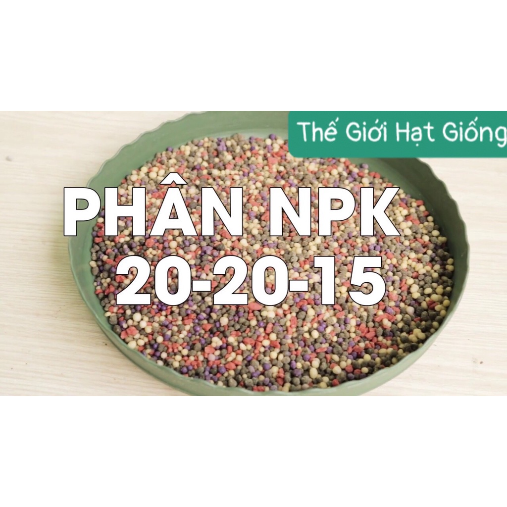 🌟 Phân bón NPK 20 20 15 🌟 (Phát triển chòi lá cứng cây, ra hoa , đậu trái, năng suất cao) - 200gr/gói