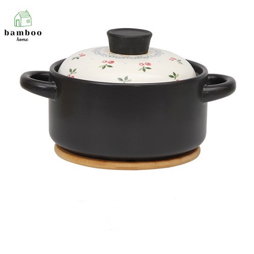 Miếng lót nồi gỗ tre THE BAMBOO cách nhiệt hình tròn loại dày size 15cmxH1cm | BigBuy360 - bigbuy360.vn
