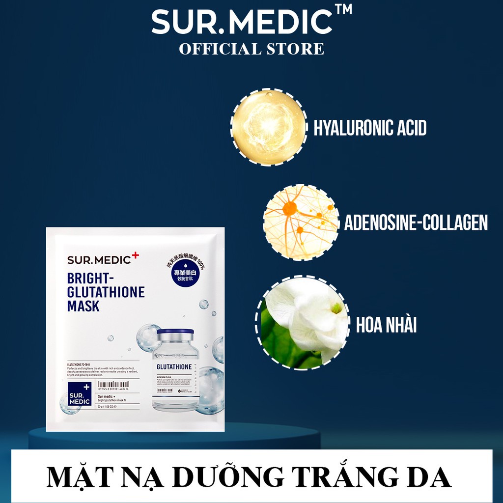 Bộ 3 Sản Phẩm Dưỡng Trắng Da & Nâng Tone Tức Thì SURMEDIC 150ML