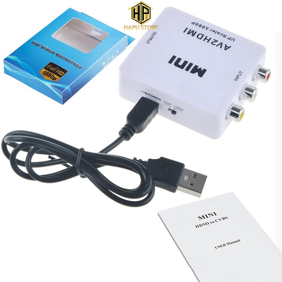 Bộ chuyển đổi AV sang HDMI Full HD 1080p giá rẻ - Hapustore