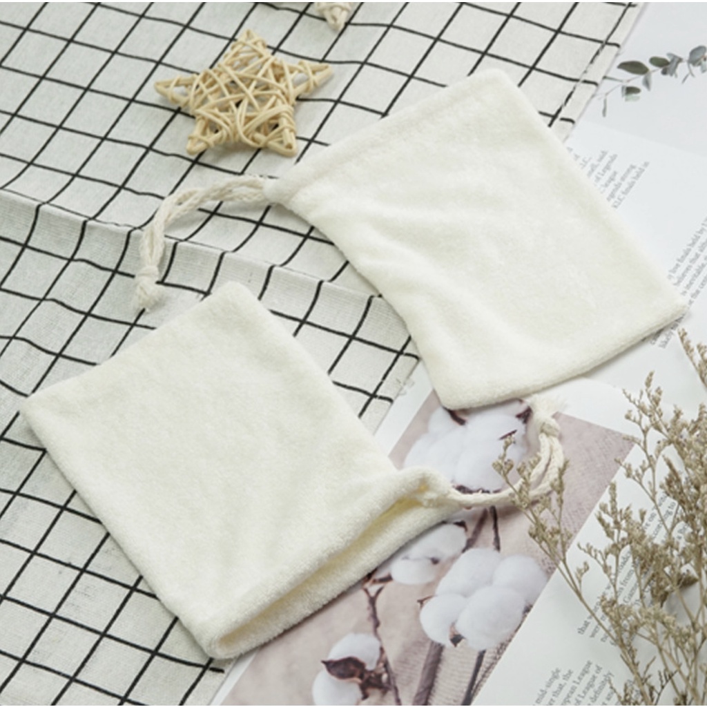 Túi Vải Tạo Bọt Sợi Tre Cho Da Nhạy Cảm Rửa Mặt Tẩy Trang