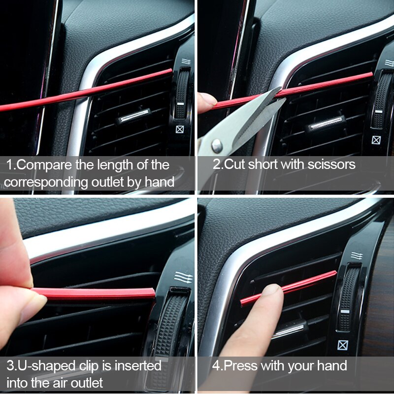 Dải dán cổng thoát khí xe hơi SEAMETAL trang trí bảo vệ chống trầy xước 2019