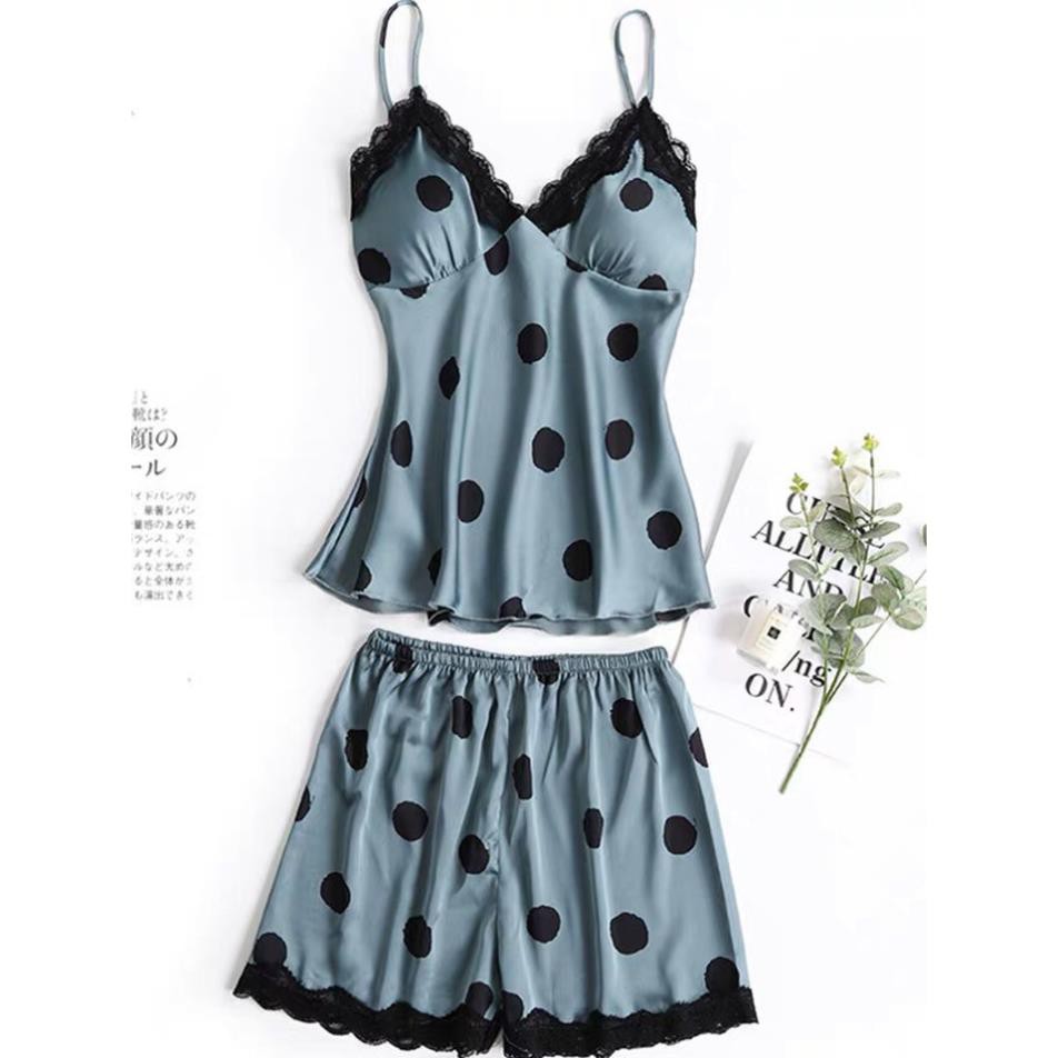 Bộ ngủ đùi chấm bi