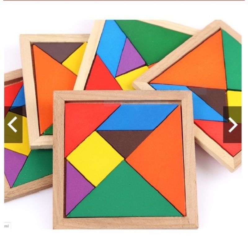 Bộ Đồ Chơi Ghép Hình Trò Chơi Trí Uẩn Tangram, Đồ Chơi Giáo Dục Trí Tuệ, Phát Triển Tư Duy