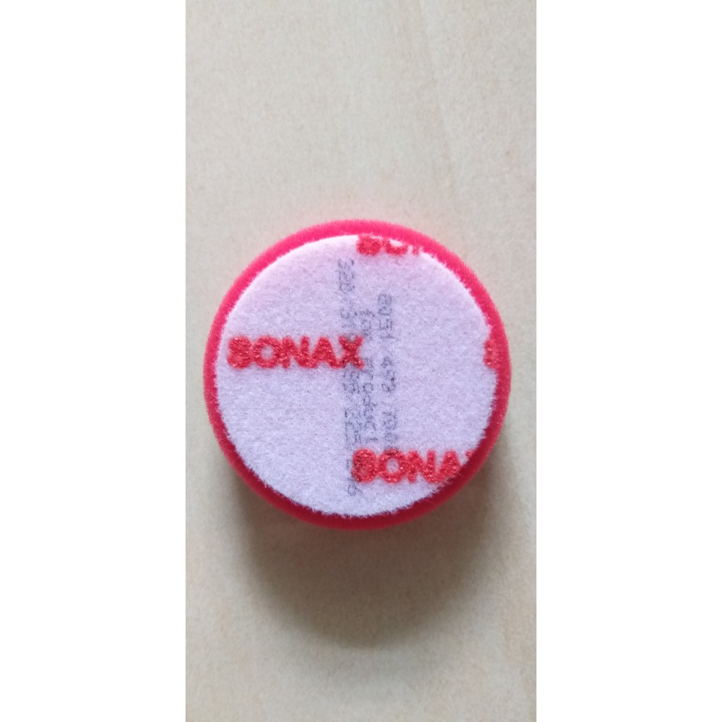 Bản xốp đỏ đánh bóng bước 1, làm mịn, xóa xước sâu  80mm - SONAX Polishing Sponge Red 80 (Hard)