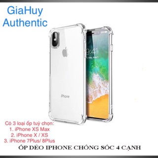 Ốp lưng iPhone XS Max, iPhone X & XS, iPhone 8Plus & iPhone 7Plus Sillicon dẻo trong suốt