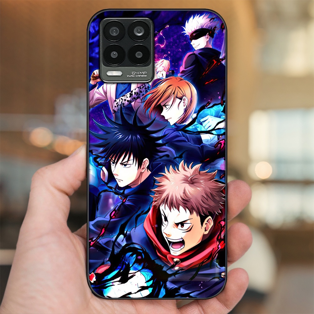 Ốp lưng Realme 8, 8 Pro viền đen in hình Yuji Jujutsu Kaisen