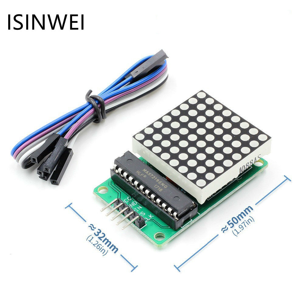 Mô Đun Điều Khiển Ma Trận Đèn Led Max7219 Mcu 5v Đầu Ra 8x8