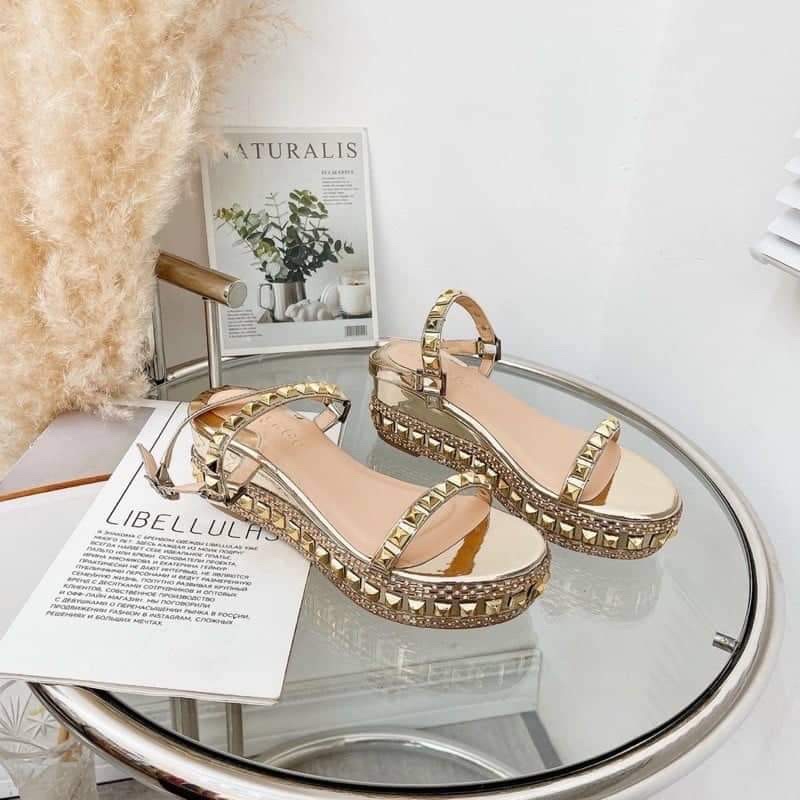 Sandal xuồng 2 quai đinh MAILIAA đế 5 phân dễ đi