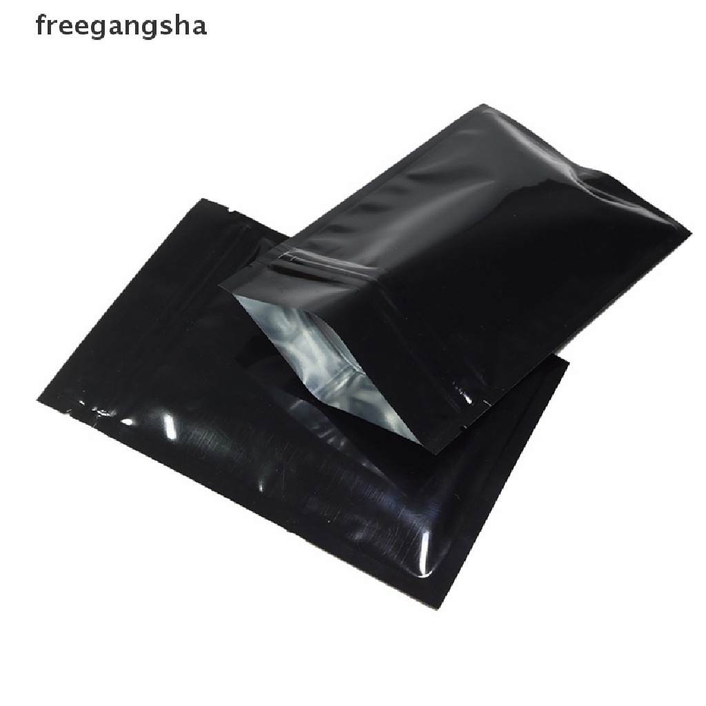 [FREG] 100pcs Matte Black Heat Selfseal Bags Resealable Zip Lock Packaging Bags FDH