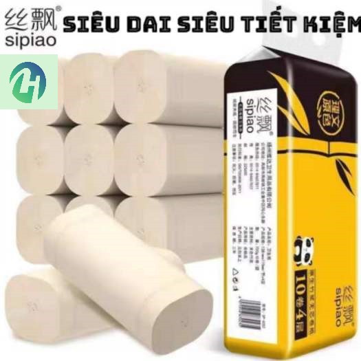 BỊCH 10 CUỘN GIẤY VỆ SINH GẤU TRÚC SIPIAO