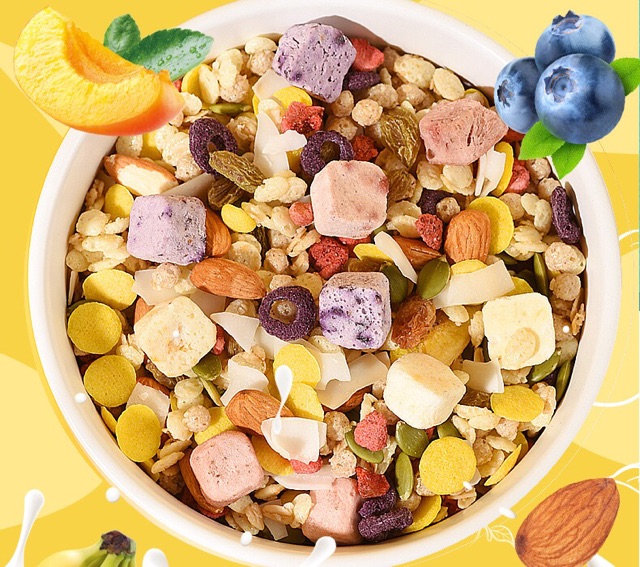 [Mua 3 tặng bát thìa-loại ngon] Ngũ Cốc Sữa Chua Mix Rau Củ Quả, Mix Hạt Giảm Cân Ăn Kiêng Gói 400g