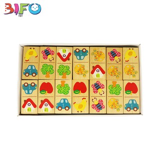 Domino gỗ 28 miếng so sánh đồ chơi