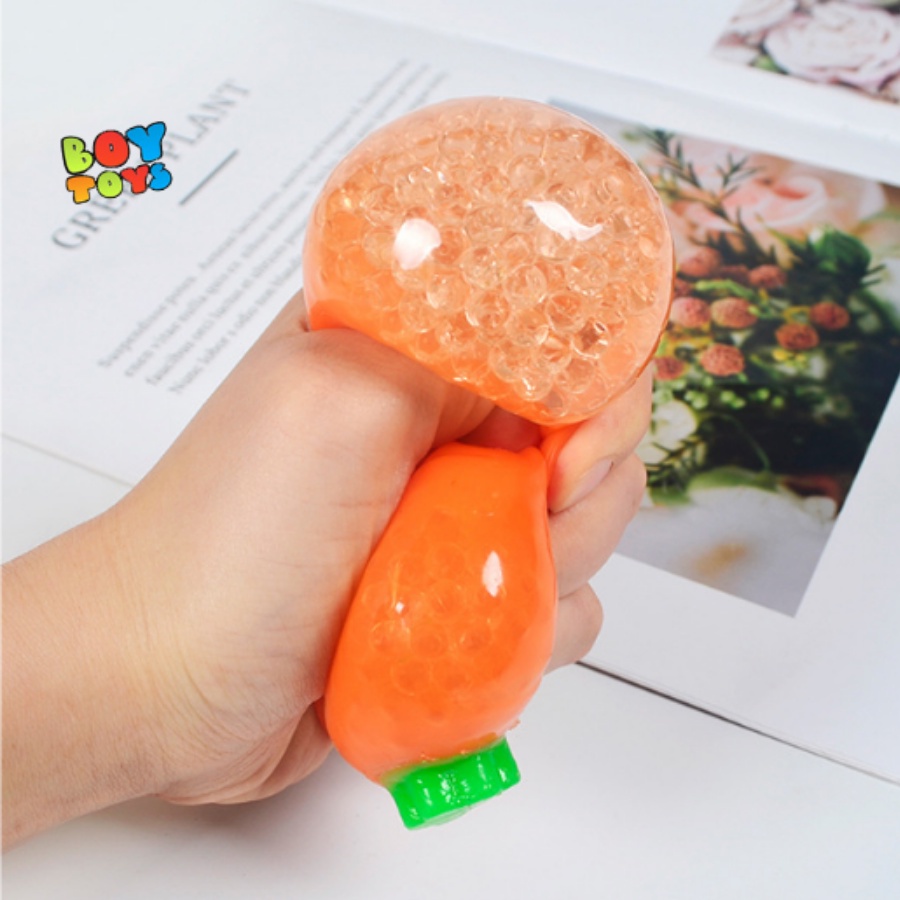 Đồ chơi mềm dẻo Squishy Mochi hình củ cà rốt dễ thương, carrot mochi xả stress giải tỏa căng thẳng