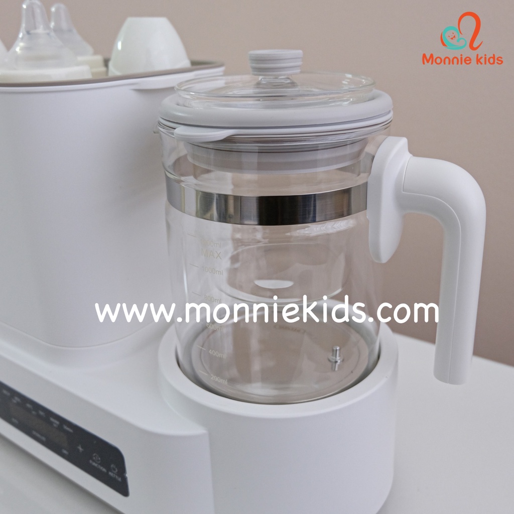 Máy tiệt trùng sấy khô bình sữa Moaz Bebe MB031, máy đun nước pha sữa cho bé - Monnie Kids