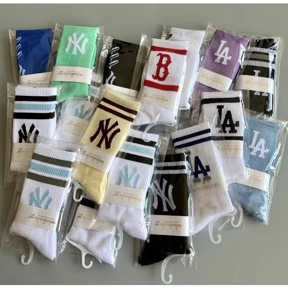 Vớ MLB, NY và LA cổ cao Nam Nữ phong cách thể thao, đường phố, năng động.