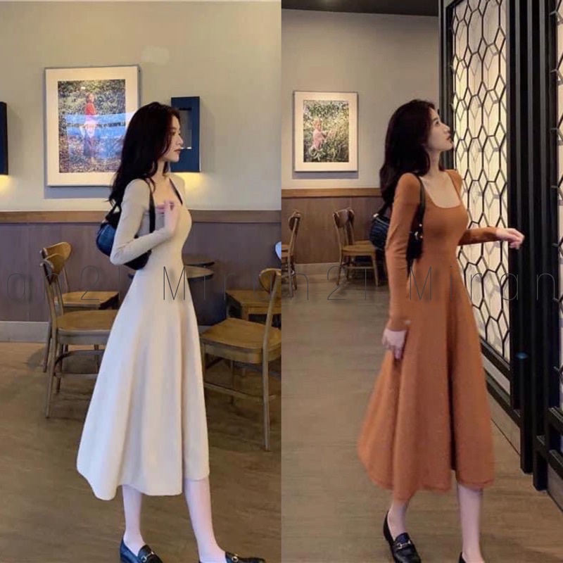 Váy Maxi Cổ Vuông