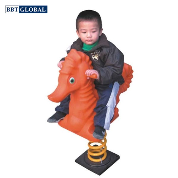 Bập bênh nhún lò xo đơn cá ngựa BBT GLOBAL ZK139-9 Vàng