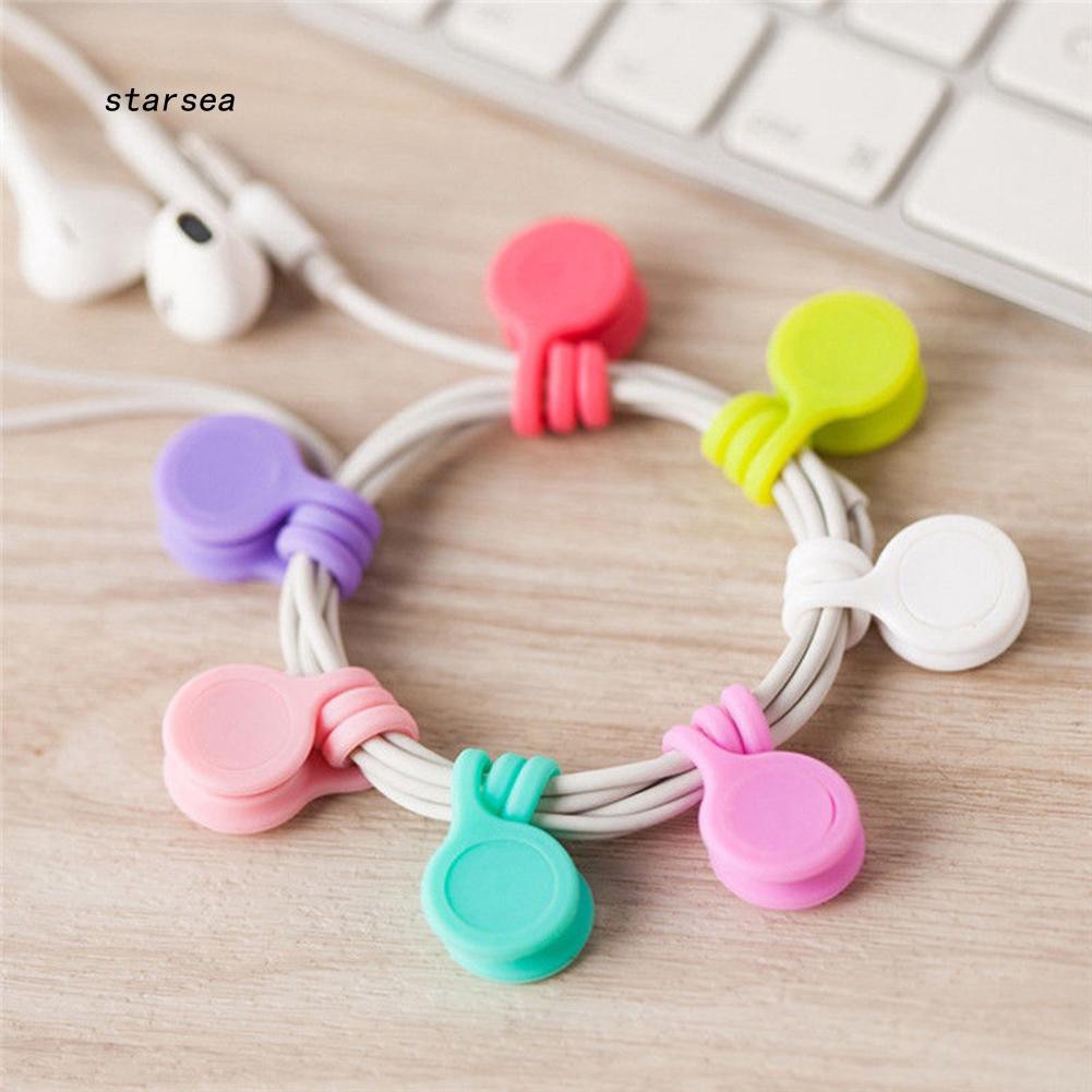 Set 4 dây cột tai nghe chất liệu silicone + nam châm nhiều màu lựa chọn