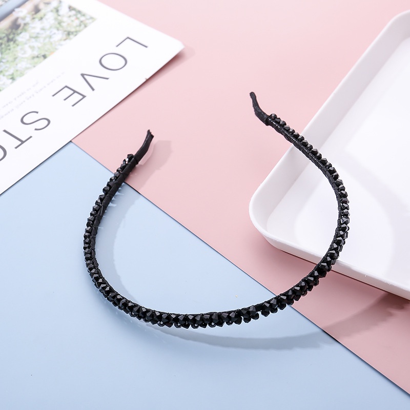 Băng Đô Đính Hạt Pha Lê Siêu Lấp Lánh Phong Cách Hàn Quốc Thời Trang Cho Nữ